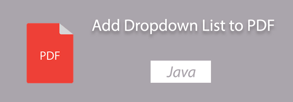 Dropdown-Liste in PDF Java