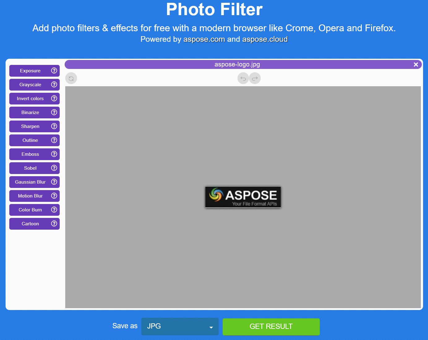 Bilder in Graustufen online erstellen