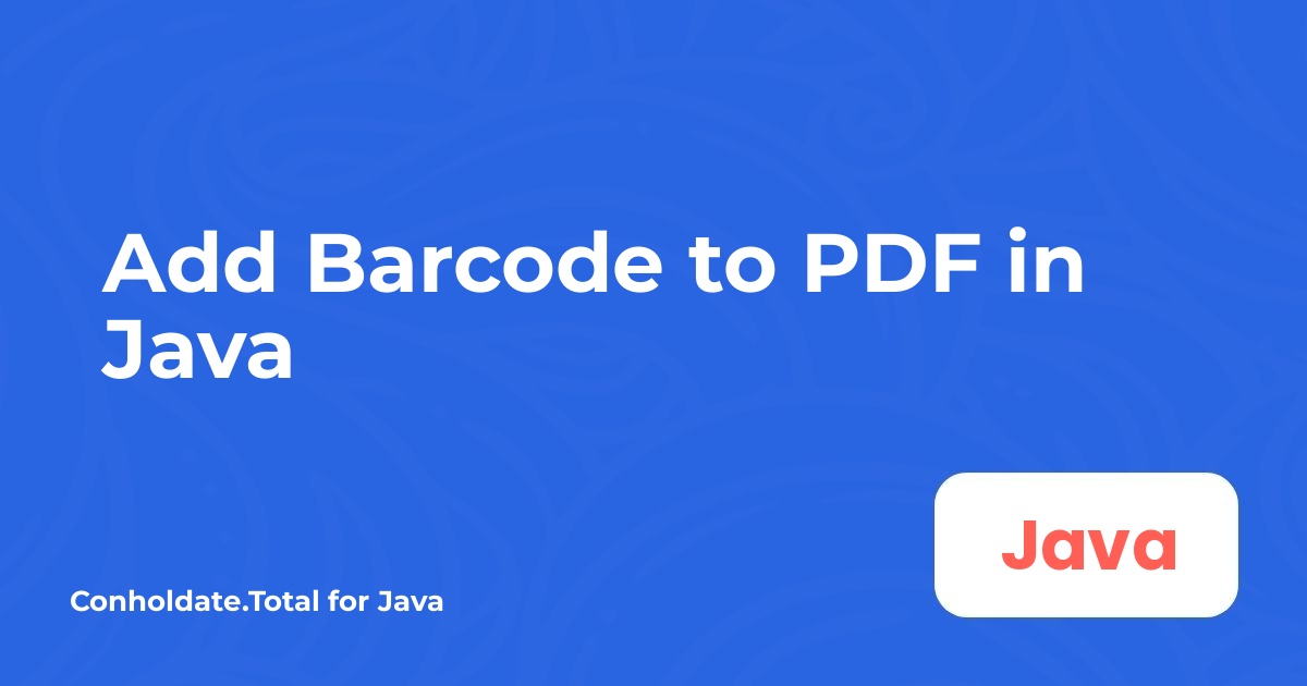 Agregar código de barras a PDF en Java