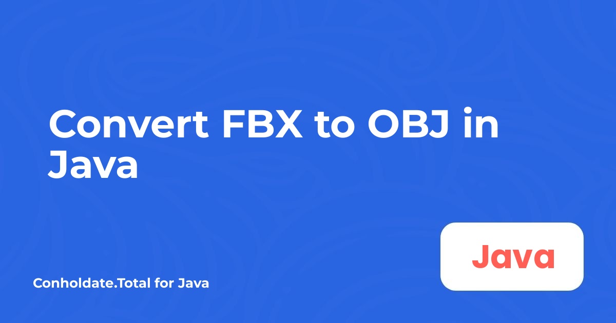 Convertir FBX a OBJ en Java