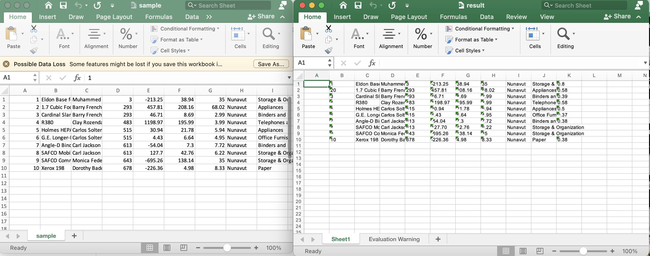 XML را به Excel در Node.js وارد کنید