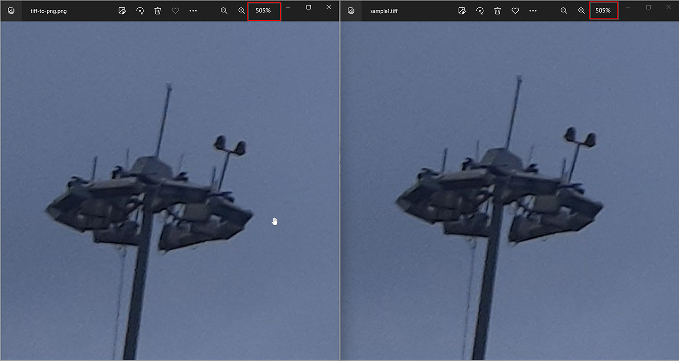 Convertir une image TIFF en PNG : comparaison de qualité