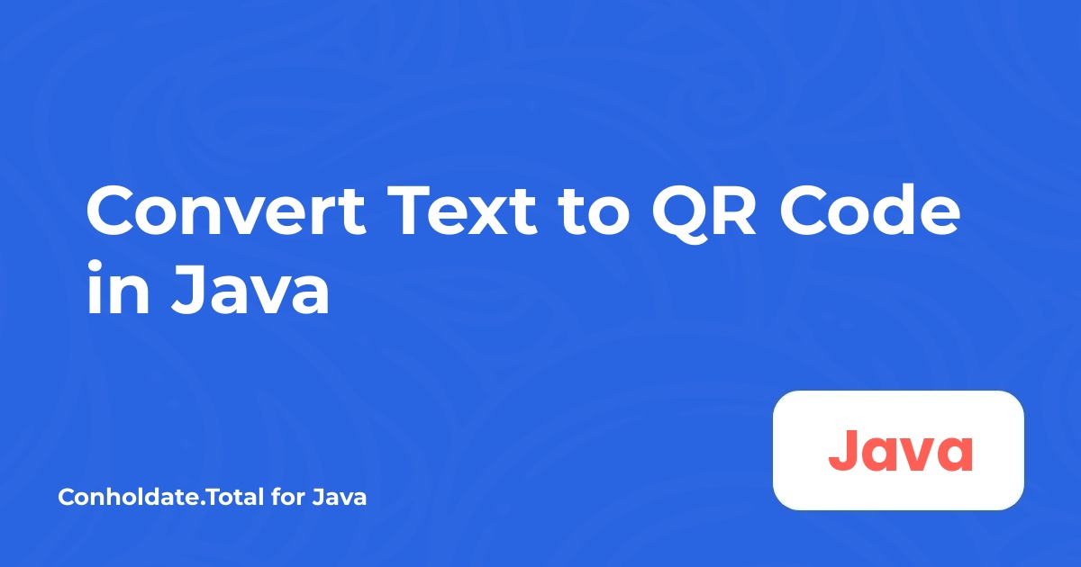 Converti testo in codice QR in Java