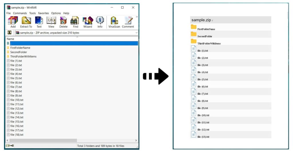 Rendi archivi ZIP in JPG