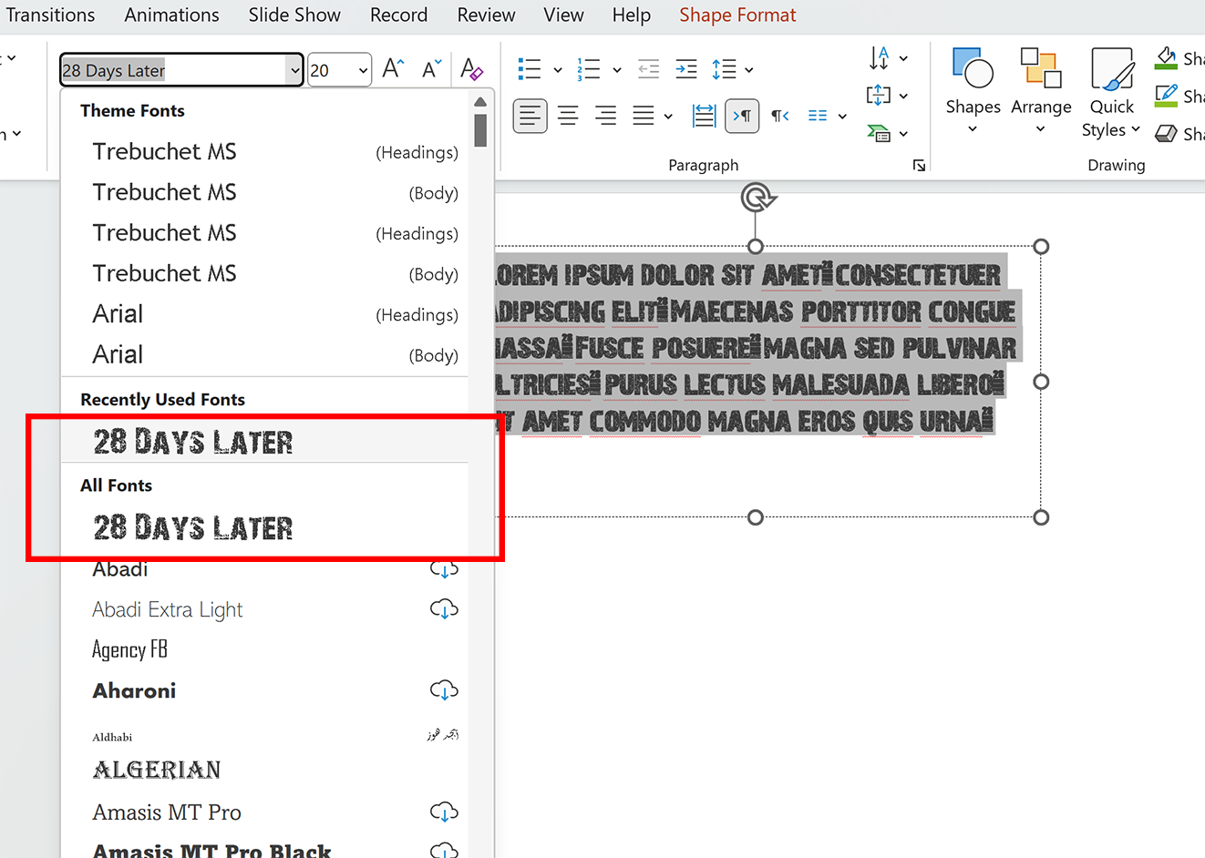 Aangepaste lettertypen gebruiken in PPT/PPTX-presentaties