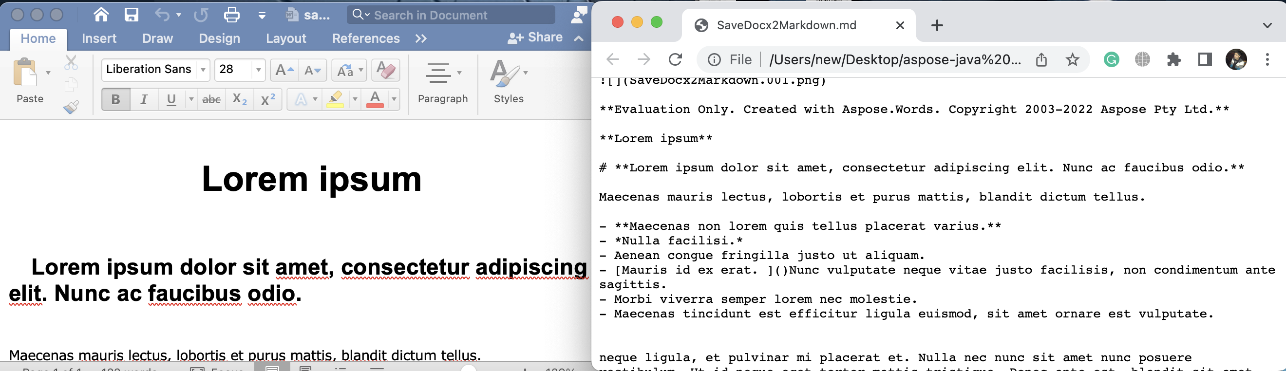 Konwerter słów na Markdown 