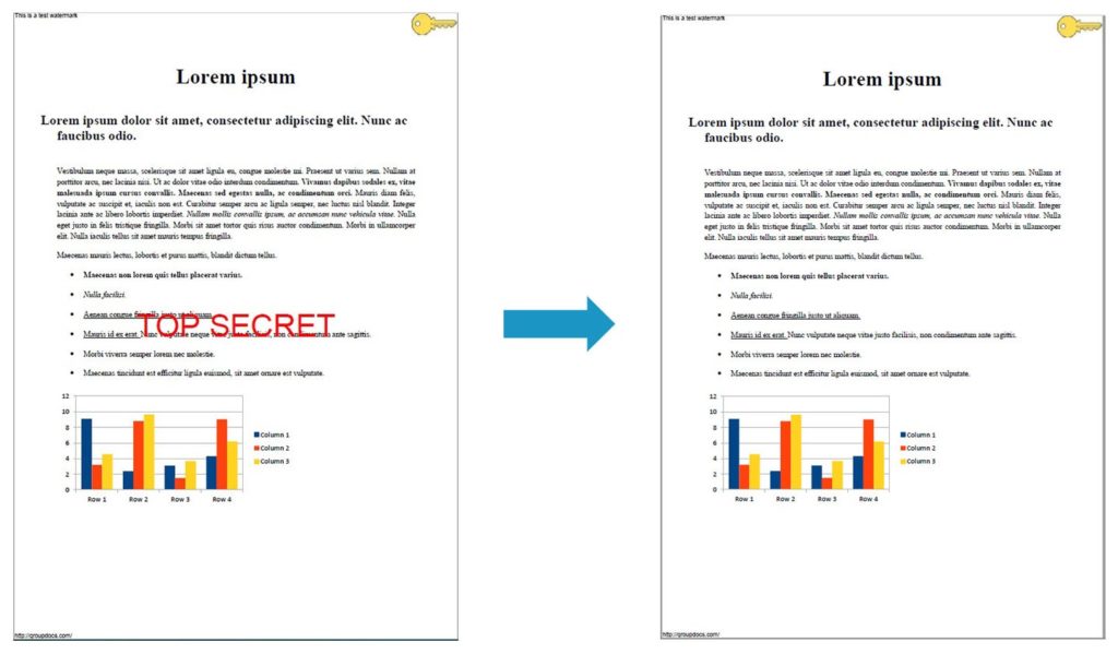 Remover marcas d'água com formatação de texto específica