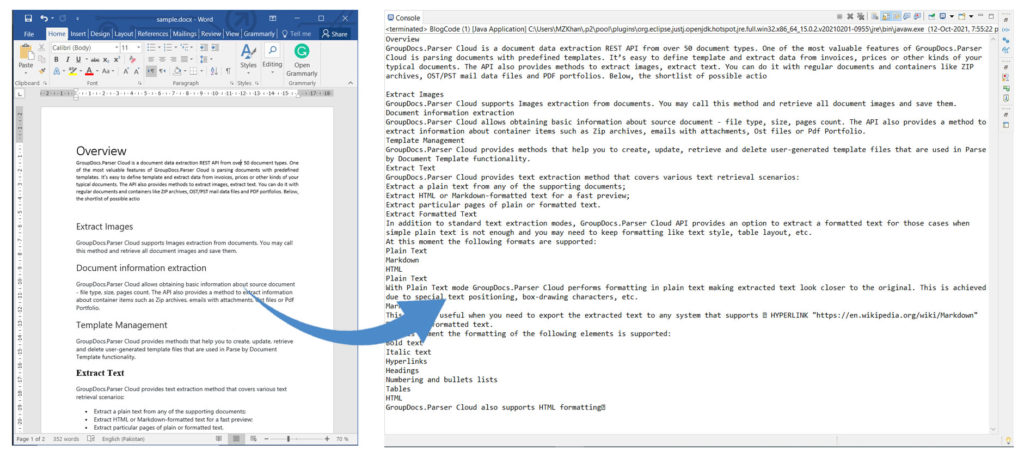 Извлечение текста из документов Word с помощью Java