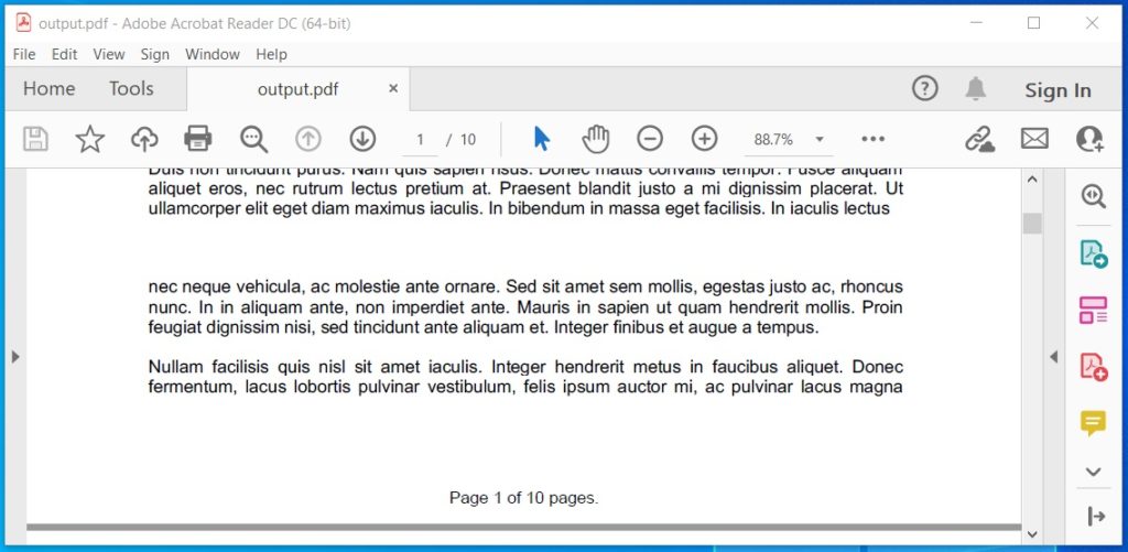 Add Page Numbers in the Footer.