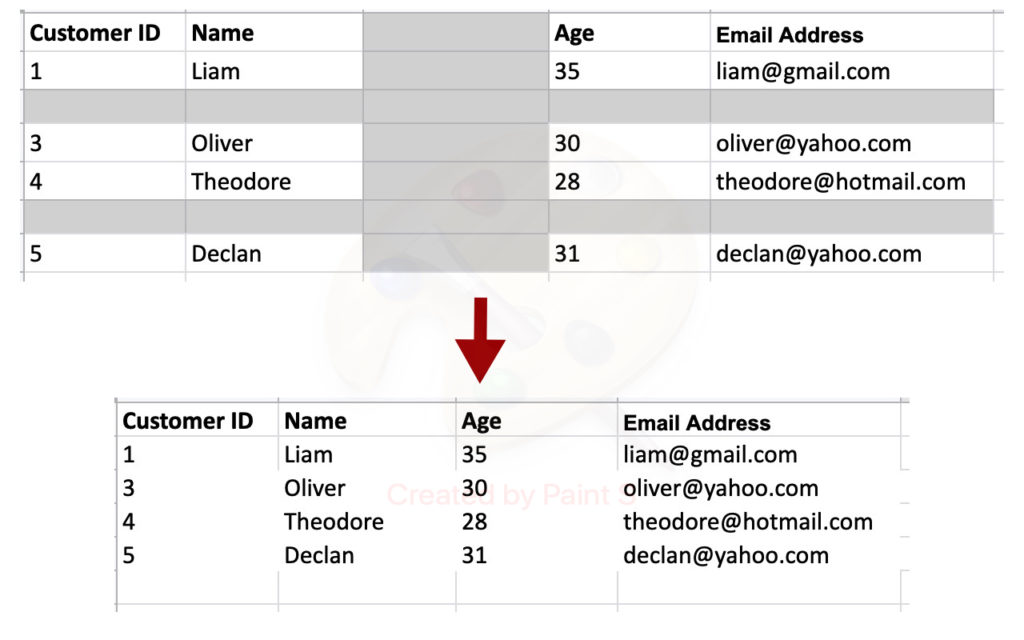 Delete Blank Rows and Columns