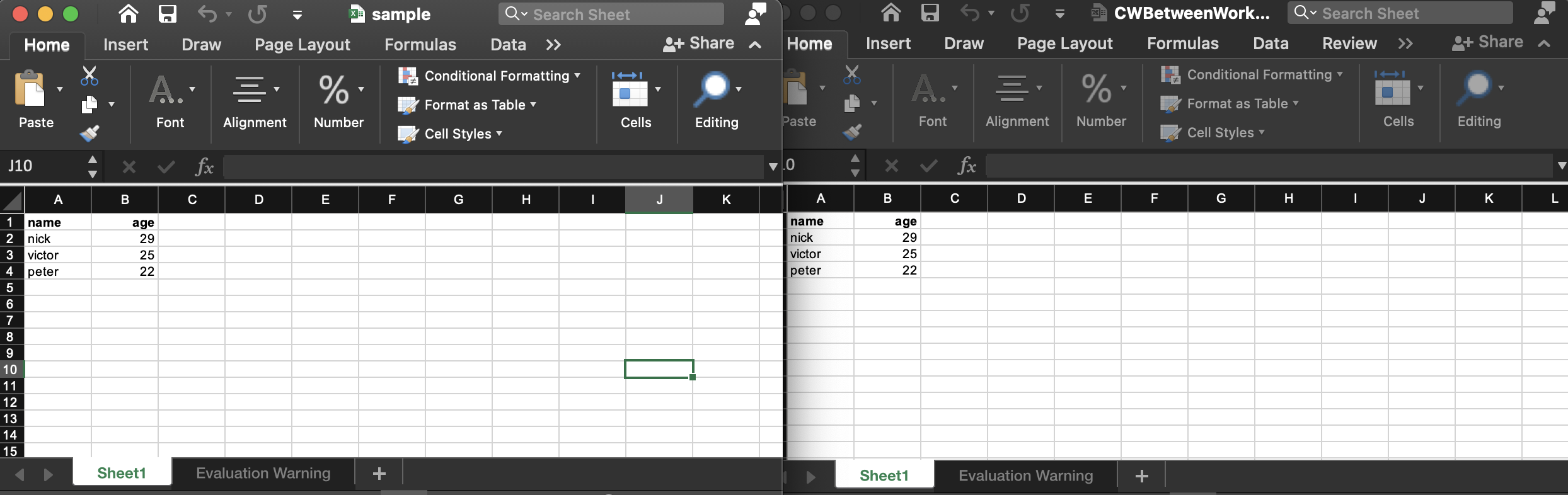 Copy data from one Workbook to another