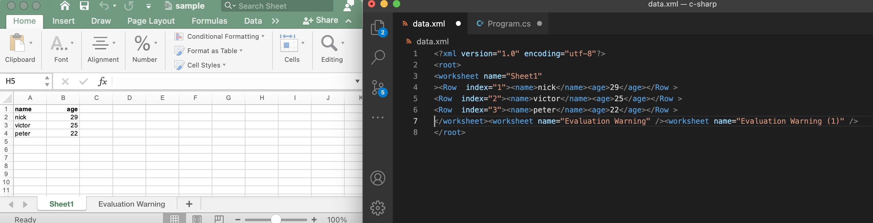 Trình chuyển đổi Excel sang XML